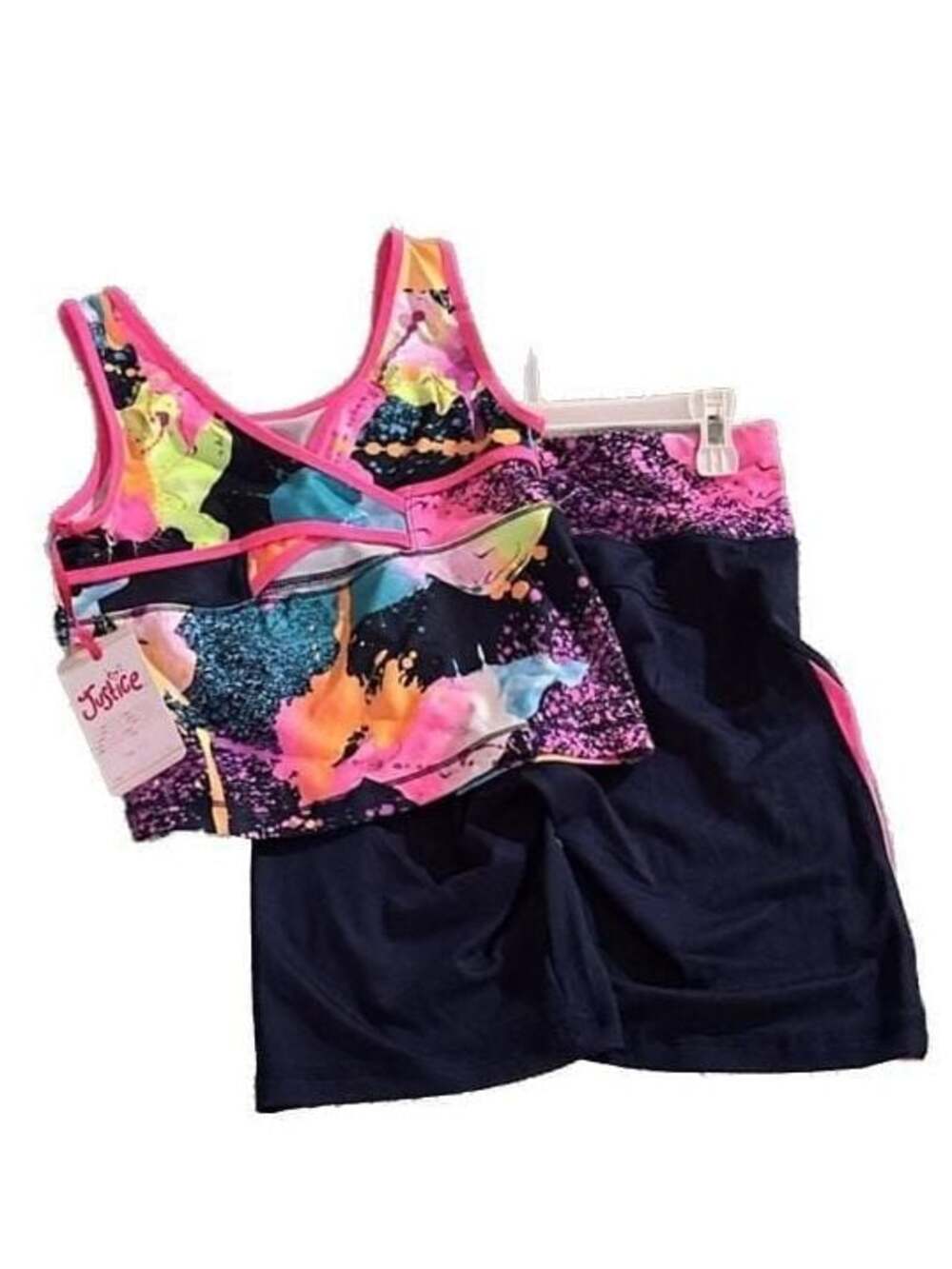 Justice Girls J-Sport Longline Top and Bike Short Active Set